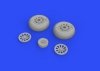 Eduard 648504 P-51D wheels cross tread 1/48 EDUARD